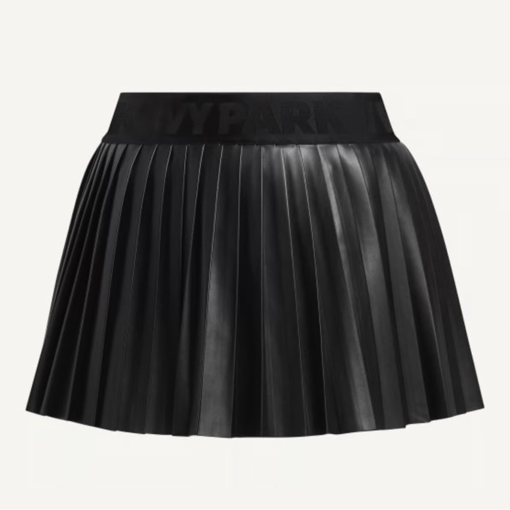 IVY PARK IVY NOIR PLEATHER PLEATED SKIRT SIZE XL
